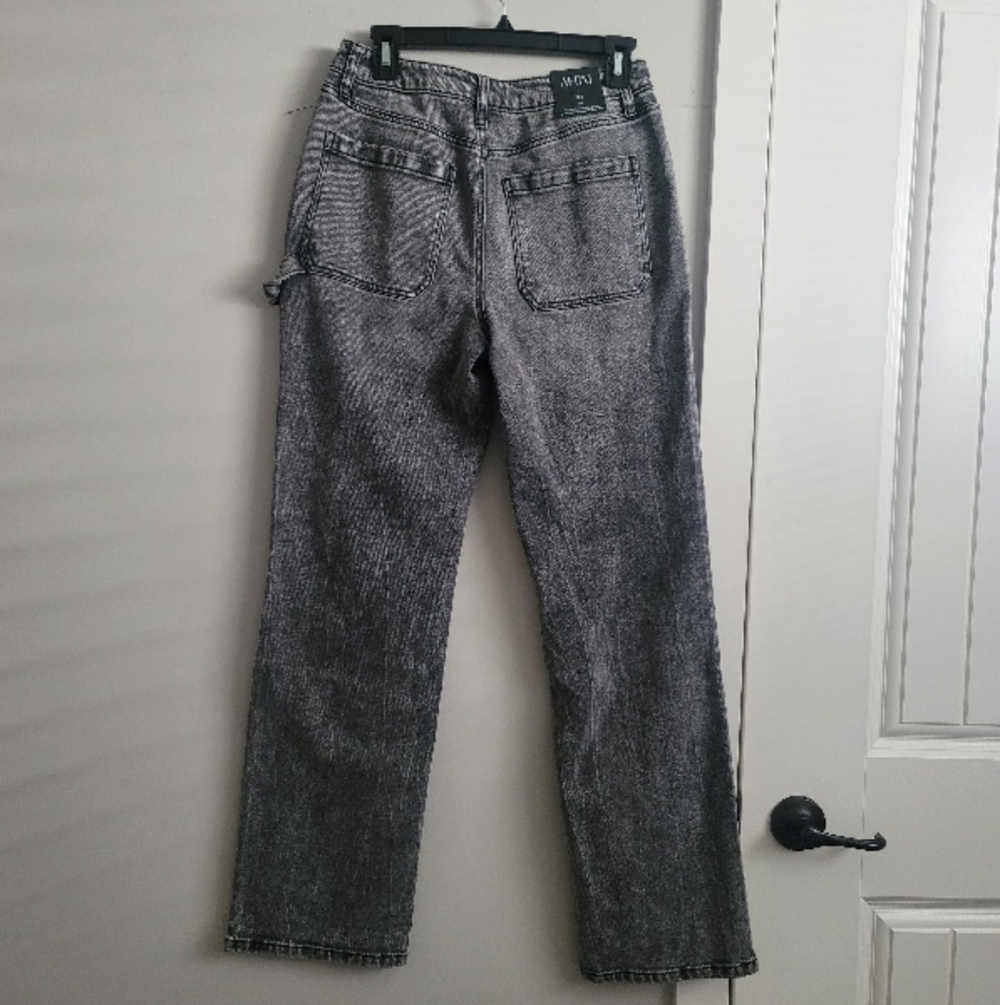 AFRM Gray Straight Leg High-Rise Utility Jeans Classic Style | Size 26 X 30 - Picture 10 of 15